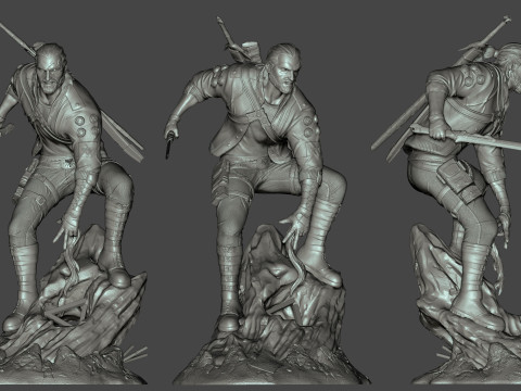 Cyberpunk Geralt Ready To Print Modelo de Impressão 3D