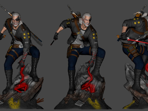 Cyberpunk Geralt Ready To Print Modelo de Impressão 3D