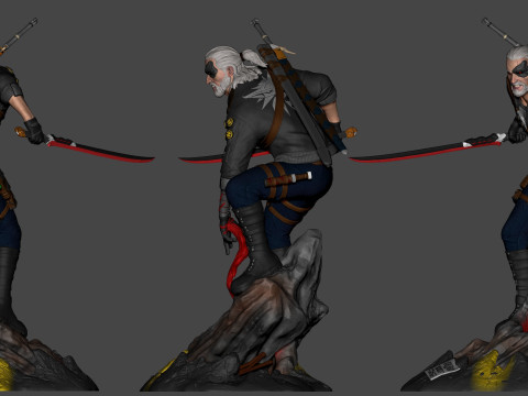 Cyberpunk Geralt Ready To Print Modelo de Impressão 3D