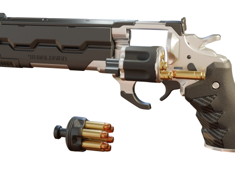 Overture Revolver Ready To Print 3D Baskı Modeli