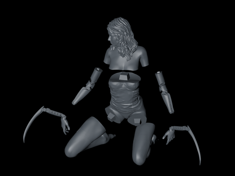 Girl Figure Ready To Print 3D प्रिंट मॉडल