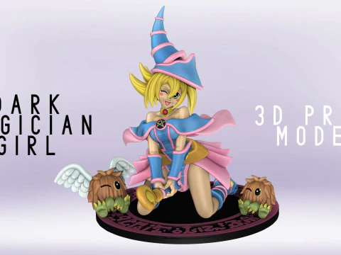 Дівчина темного чарівника готова до друку 3D Принт Модель