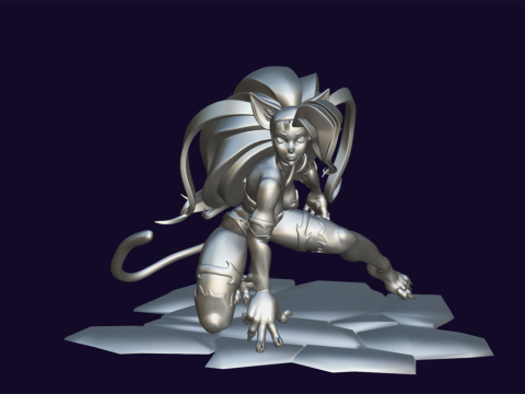 Felicia Darkstalkers Ready To Print 3D Print Model