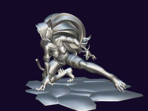 Felicia Darkstalkers Ready To Print 3D-Druckmodell