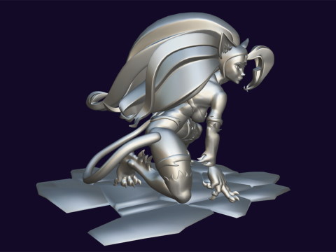 Felicia Darkstalkers Ready To Print 3D-Druckmodell