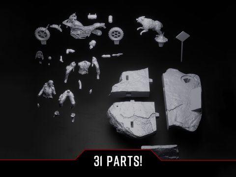Days Gone Diorama Ready To Print Modèles 3D en vedette