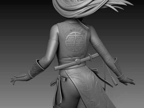 Kasumi Dead Or Alive 3D Figuries Ready To Print 3D-printmodel