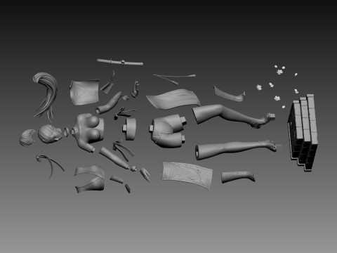Kasumi Dead Or Alive 3D Figuries Ready To Print 3D-printmodel