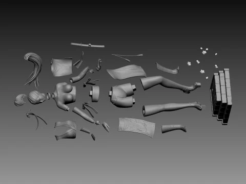 Kasumi Dead Or Alive 3D Print Model