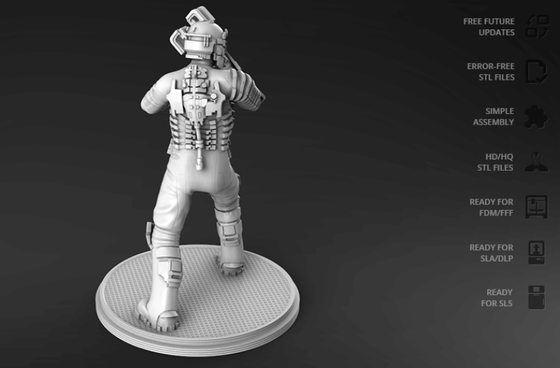 Deadspace 3D Figuries Ready To Print Model Cetak 3D .c4d .max .obj .3ds .fbx .stl .blend