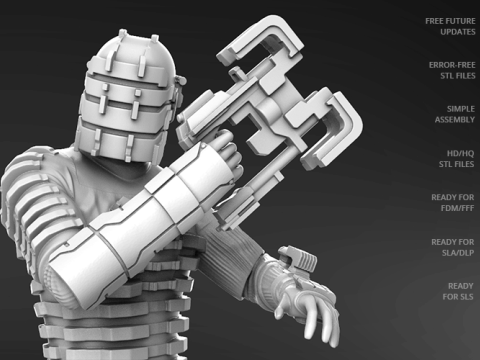 Deadspace 3D Figuries Ready To Print Model Cetak 3D