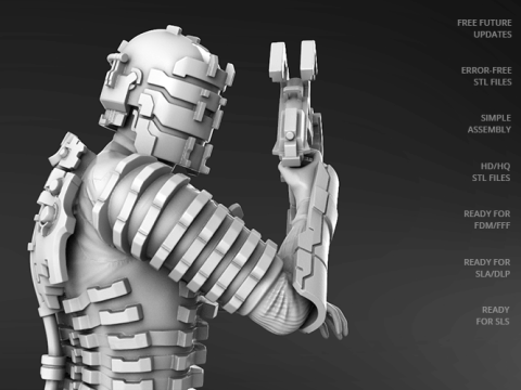 Deadspace 3D Figuries Ready To Print Model Cetak 3D