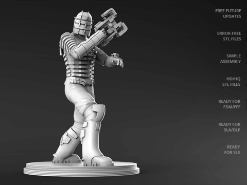 Deadspace 3D Figuries Ready To Print Model Cetak 3D