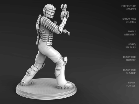 Deadspace 3D Figuries Ready To Print Model Cetak 3D