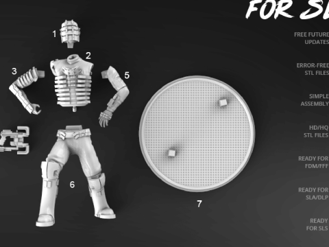 Deadspace 3D Figuries Ready To Print Model Cetak 3D