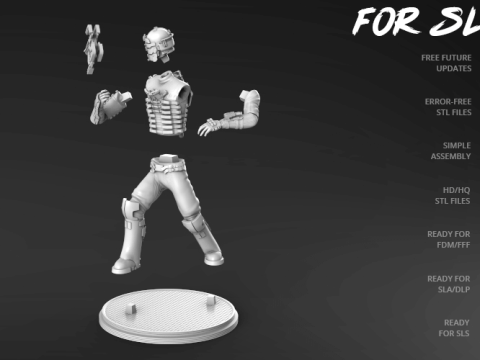 Deadspace 3D Figuries Ready To Print Model Cetak 3D