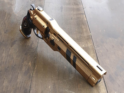 Ace of Spades Hand Cannon Ready To Print 3D 打印模型