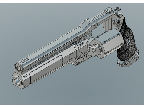 Ace of Spades Hand Cannon Ready To Print 3D 프린트 모델