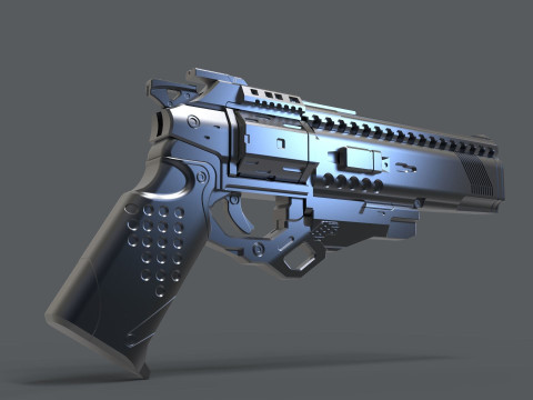 Seventh Seraph Officer Revolver Ready To Print 3D 打印模型