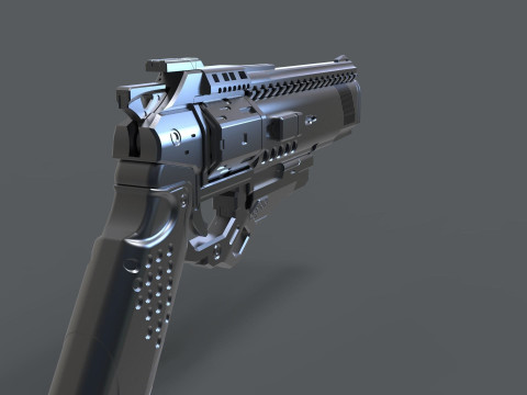 Seventh Seraph Officer Revolver Ready To Print 3D Print Model