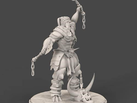 Barbarian Ready To Print Model Cetak 3D