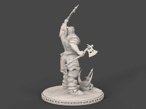 Barbarian Ready To Print Model Cetak 3D