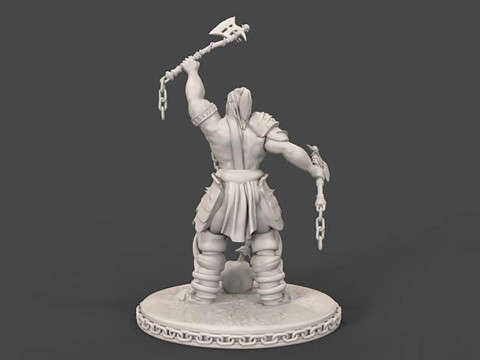Barbarian Ready To Print Model Cetak 3D