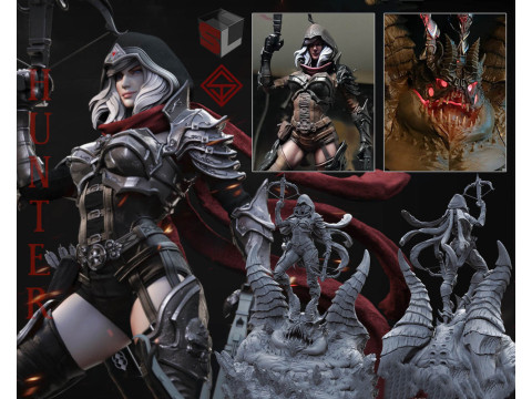 Demon Hunter 3D Figuries Ready To Print 3D Print Model