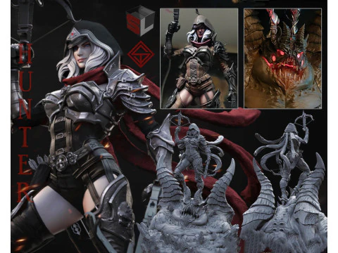 Demon Hunter 3D Figuries Ready To Print 3D Print Model