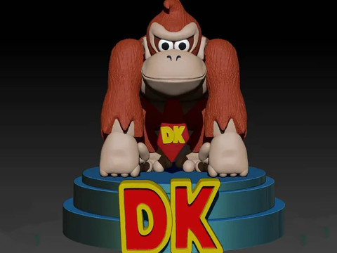 Donkey Kong Country Sepernes 3D Figuries Ready To Print 3D Print Model