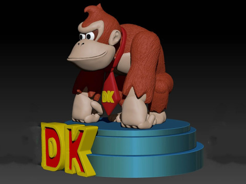 Donkey Kong Country Sepernes 3D Figuries Ready To Print 3D-Druckmodell