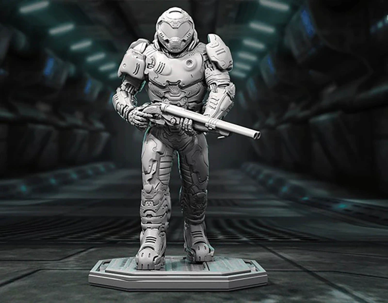 Doom Slayer 3D Figuries Ready To Print 3D Print Model .c4d .max .obj .3ds .fbx .stl .blend 