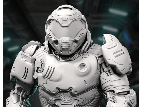 Doom Slayer 3D Figuries Ready To Print 3D 프린트 모델