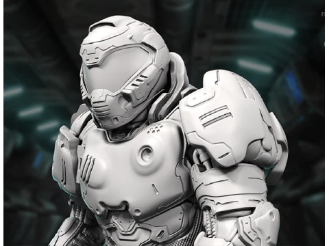 Doom Slayer 3D Figuries Ready To Print 3D Print Model