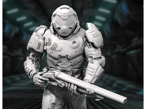 Doom Slayer 3D Figuries Ready To Print 3D Print Model
