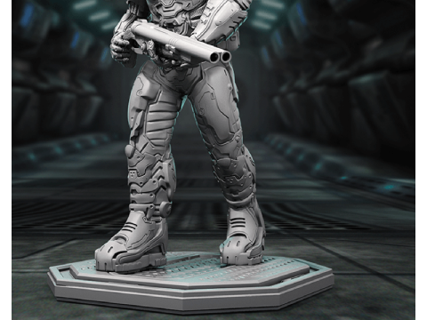 Doom Slayer 3D Figuries Ready To Print 3D 프린트 모델