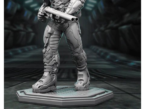 Doom Slayer 3D Figuries Ready To Print 3D Print Model