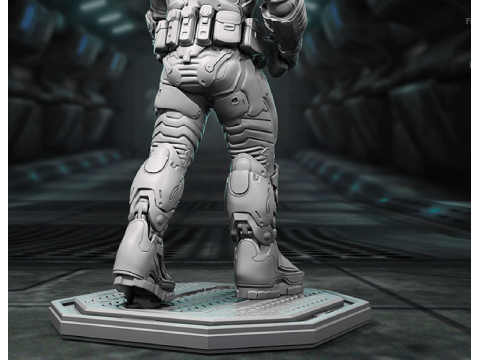 Doom Slayer 3D Figuries Ready To Print 3D 프린트 모델