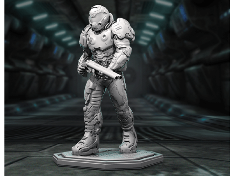 Doom Slayer 3D Figuries Ready To Print 3D 프린트 모델