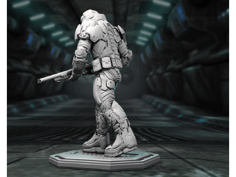 Doom Slayer 3D Figuries Ready To Print 3D 프린트 모델