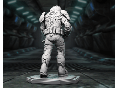 Doom Slayer 3D Figuries Ready To Print 3D 프린트 모델