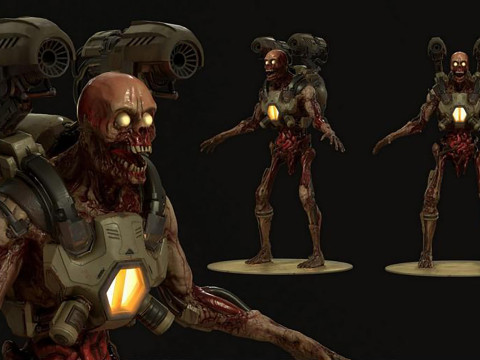 Doom Revenant Monster 3D Figuries Ready To Print Model Cetak 3D