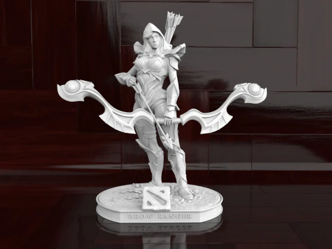 Dota 2 Drow Ranger 3D Fig&uuml;rler Baskıya Hazır 3D Baskı Modeli