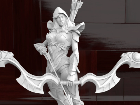 Dota2 Drow Ranger 3D Figuries Ready To Print 3D Print Model