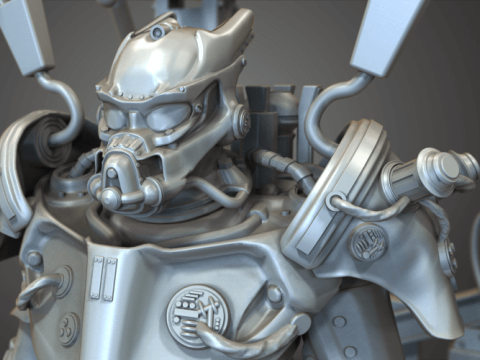Enclave Amour Fallout 4 Robot 3D Figuries Ready To Print Modelo de Impressão 3D