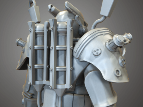 Enclave Amour Fallout 4 Robot 3D Figuries Ready To Print Modelo de Impressão 3D