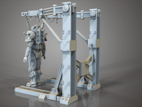 Enclave Amour Fallout 4 Robot 3D Figuries Ready To Print Modelo de Impressão 3D