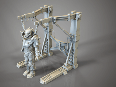 Enclave Amour Fallout 4 Robot 3D Figuries Ready To Print Modelo de Impressão 3D