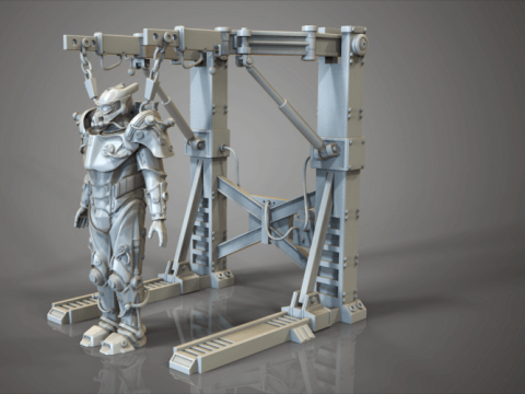 Enclave Amour Fallout 4 Robot 3D Figuries Ready To Print Modelo de Impressão 3D