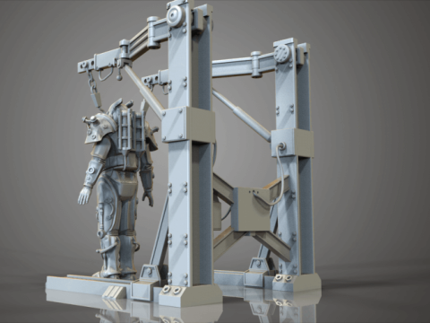Enclave Amour Fallout 4 Robot 3D Figuries Ready To Print Modelo de Impressão 3D